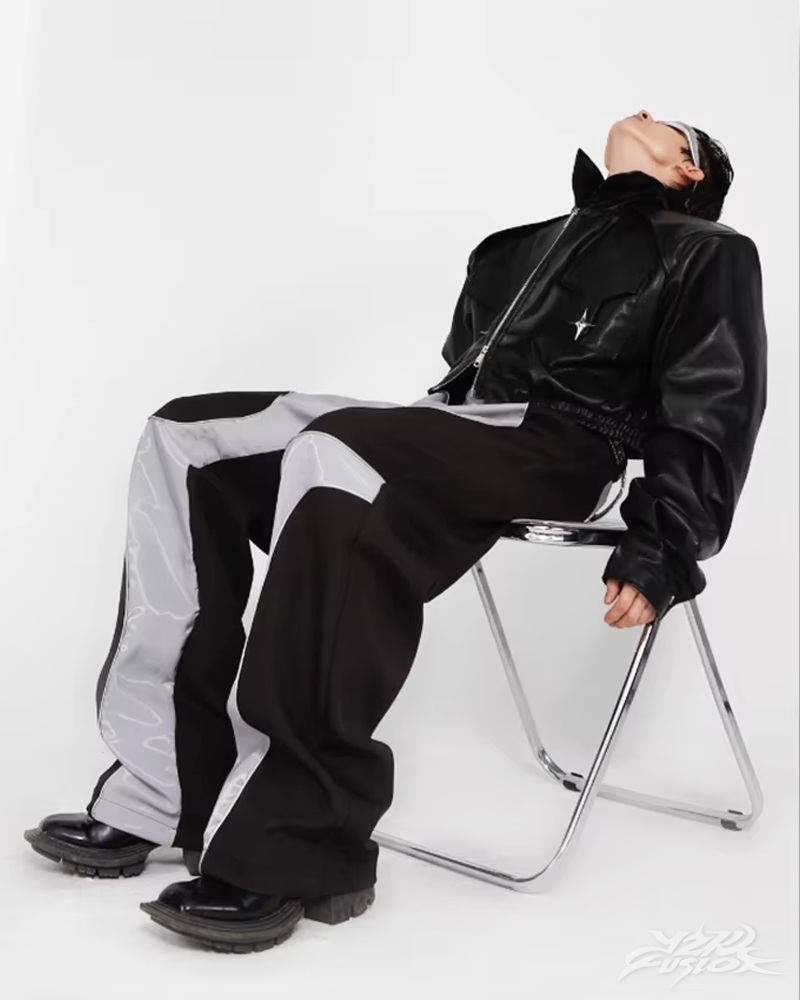 Pantalon cuir baggy Y2K