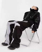 Pantalon cuir baggy Y2K