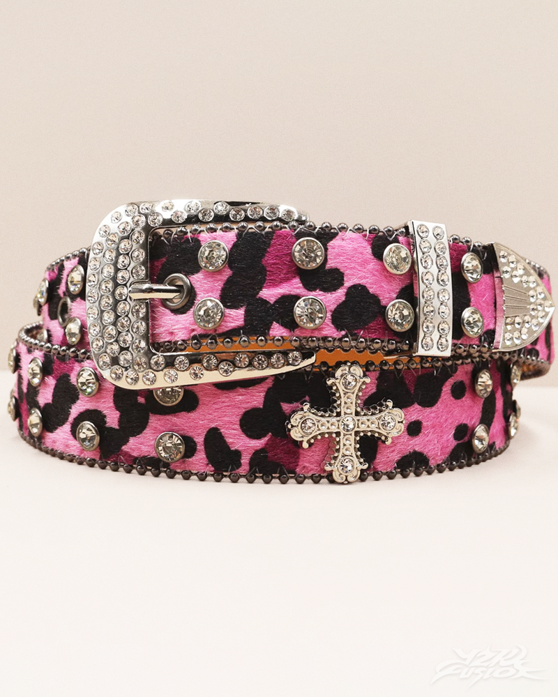 Y2K Leopard Print Western Belt