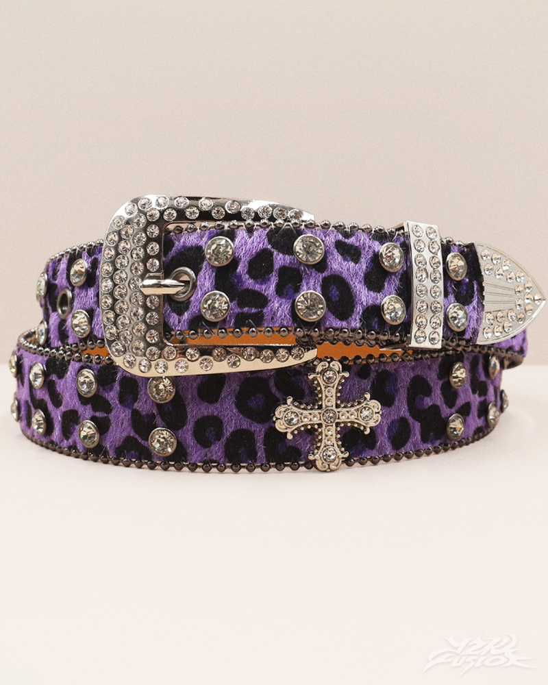 Y2K Leopard Print Western Belt