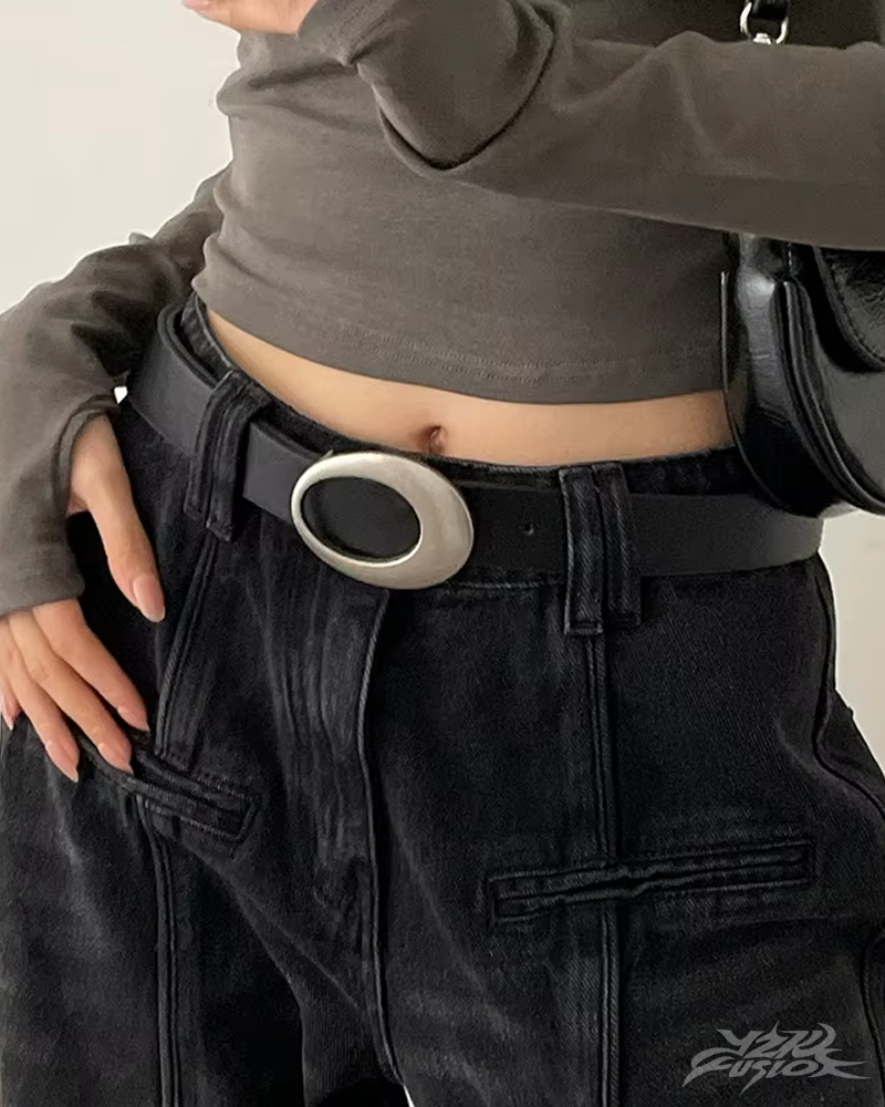Ceinture boucle ovale Y2K