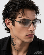 Y2K Rectangle Rimless Sunglasses