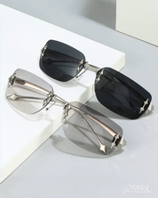 Y2K Rectangle Rimless Sunglasses