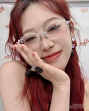 Y2K Ovale Strass Sonnenbrille