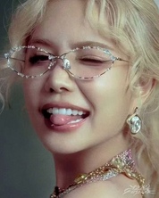 Y2K Ovale Strass Sonnenbrille
