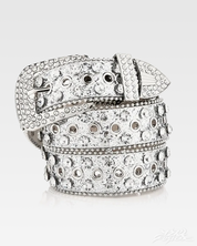 Y2K Rhinestone Silver Belt