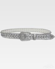 Y2K Rhinestone Silver Belt