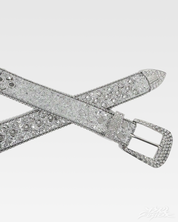 Y2K Rhinestone Silver Belt