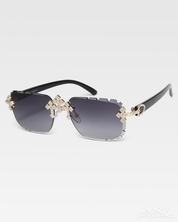 Y2K Sonnenbrille mit Strass