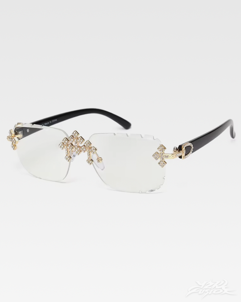 Y2K Sonnenbrille mit Strass