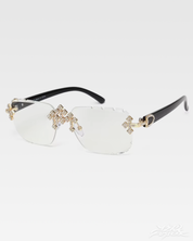 Y2K Sonnenbrille mit Strass