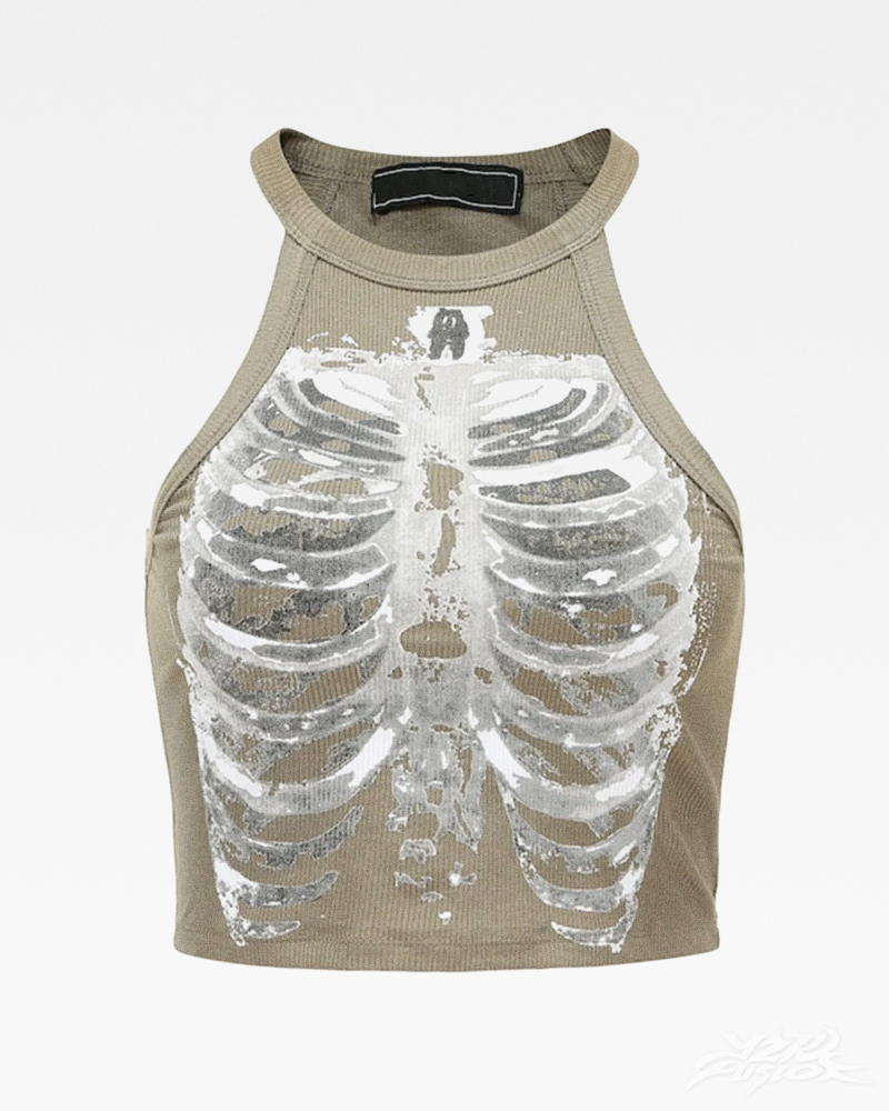 Crop top squelette Y2K