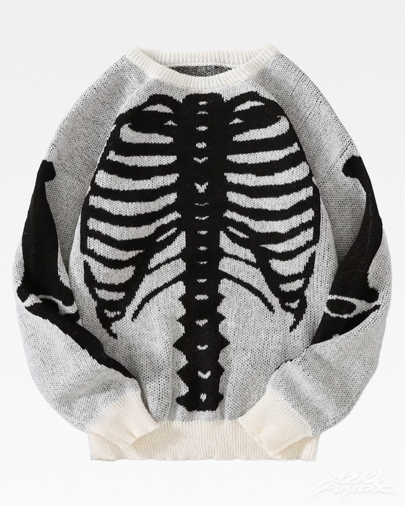 Y2K Skelett Pullover