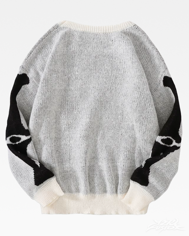 Y2K Skelett Pullover