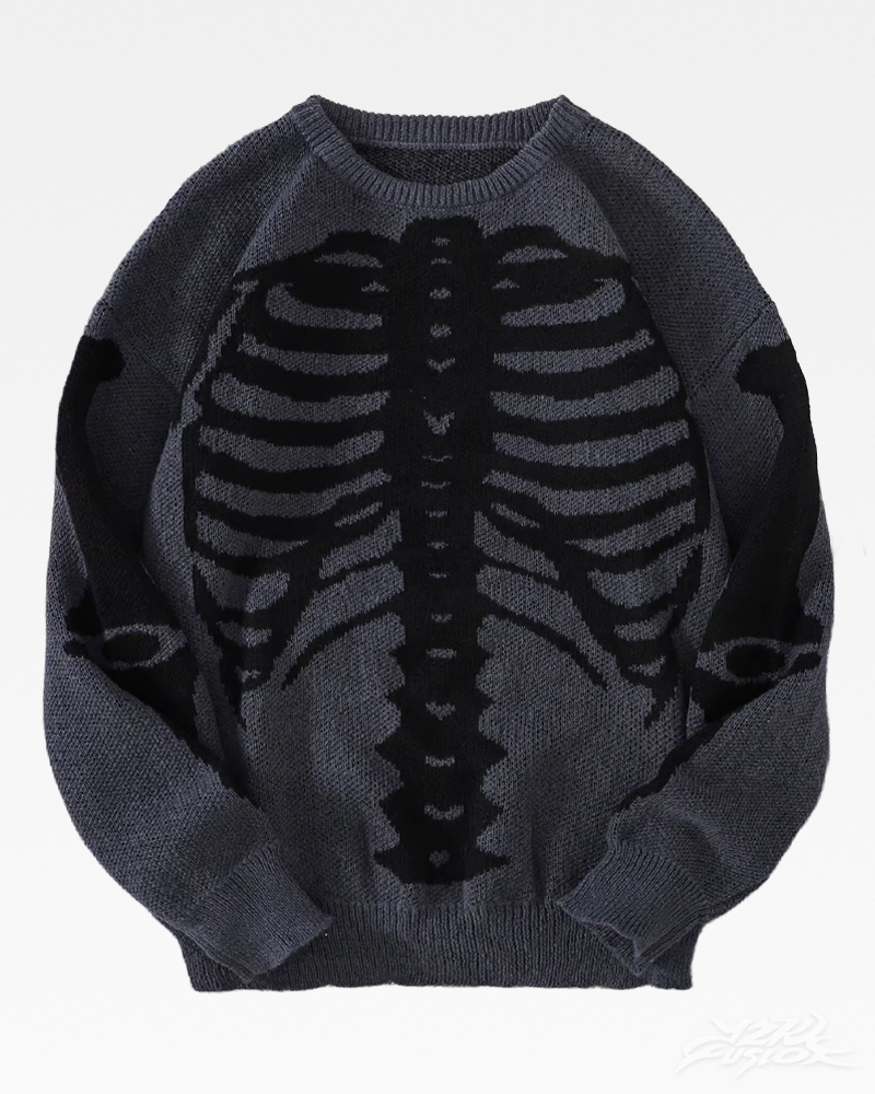 Y2K Skelett Pullover