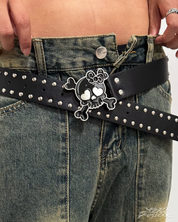 Y2K Skull Belt