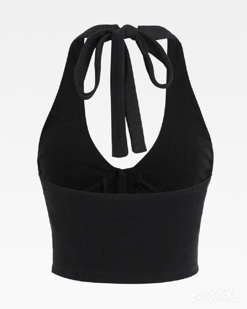 Y2K Skull Halter Top