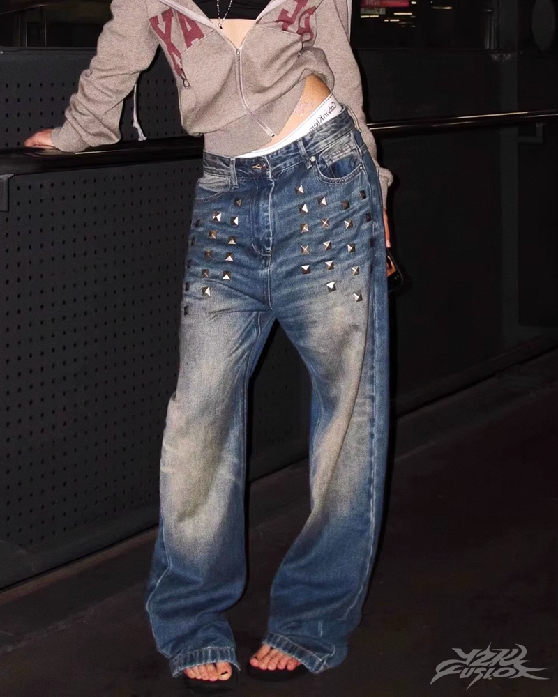 Y2K Baggy Jeans mit Nieten