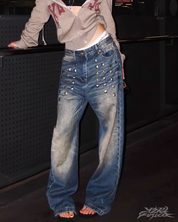 Y2K Baggy Jeans mit Nieten