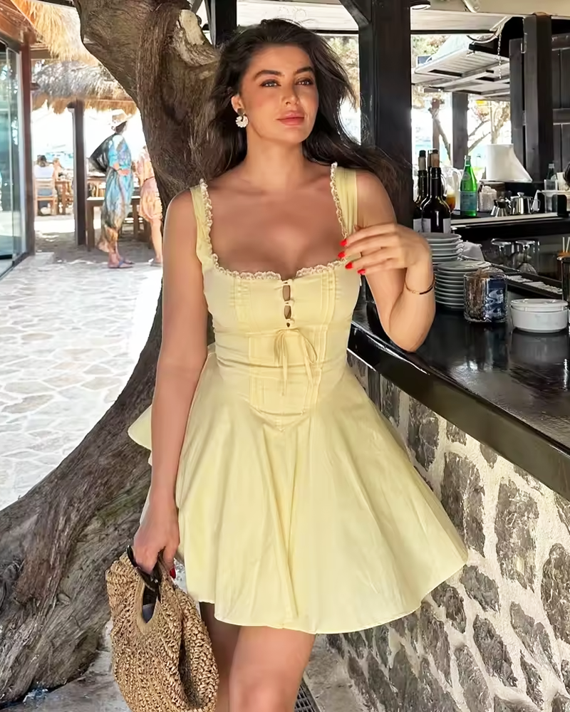Gelbes Kleid Kurz