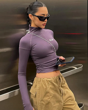 Crop top zippé​